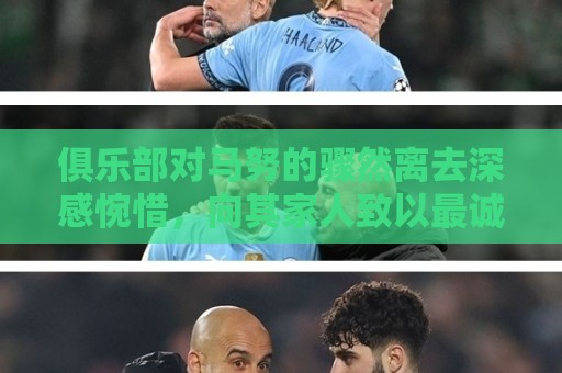 俱乐部对马努的骤然离去深感惋惜,向其家人致以最诚挚的慰问哀悼 俱乐部对马努的骤然离去深感惋惜,向其家人致以最诚挚的慰问哀悼