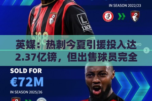 英媒:热刺今夏引援投入达2.37亿镑,但出售球员完全可抹平此金额 英媒:热刺今夏引援投入达2.37亿镑,但出售球员完全可抹平此金额